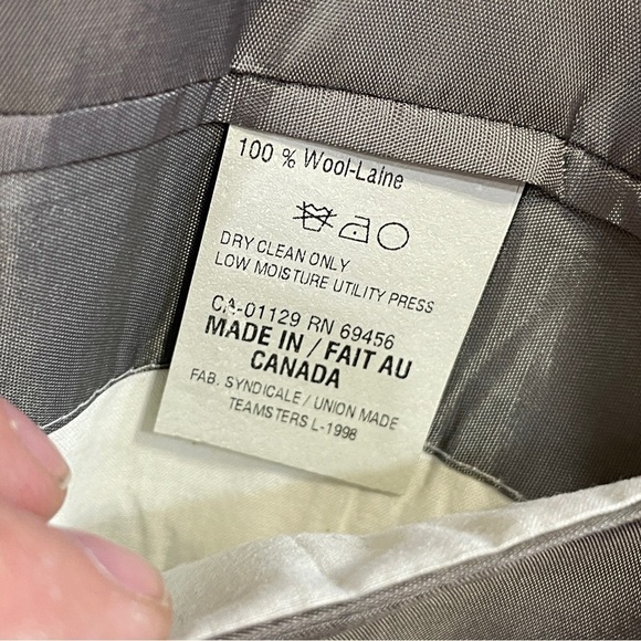 Lauren Ralph Lauren Wool Blazer Men’s Size 42R Grey Pinstripes Woolmark Canada - Picture 10 of 14